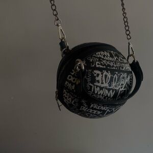 Black and White Graffiti Crossbody Bag
